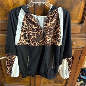 Main Strip Black and Leopard Kids Jacket